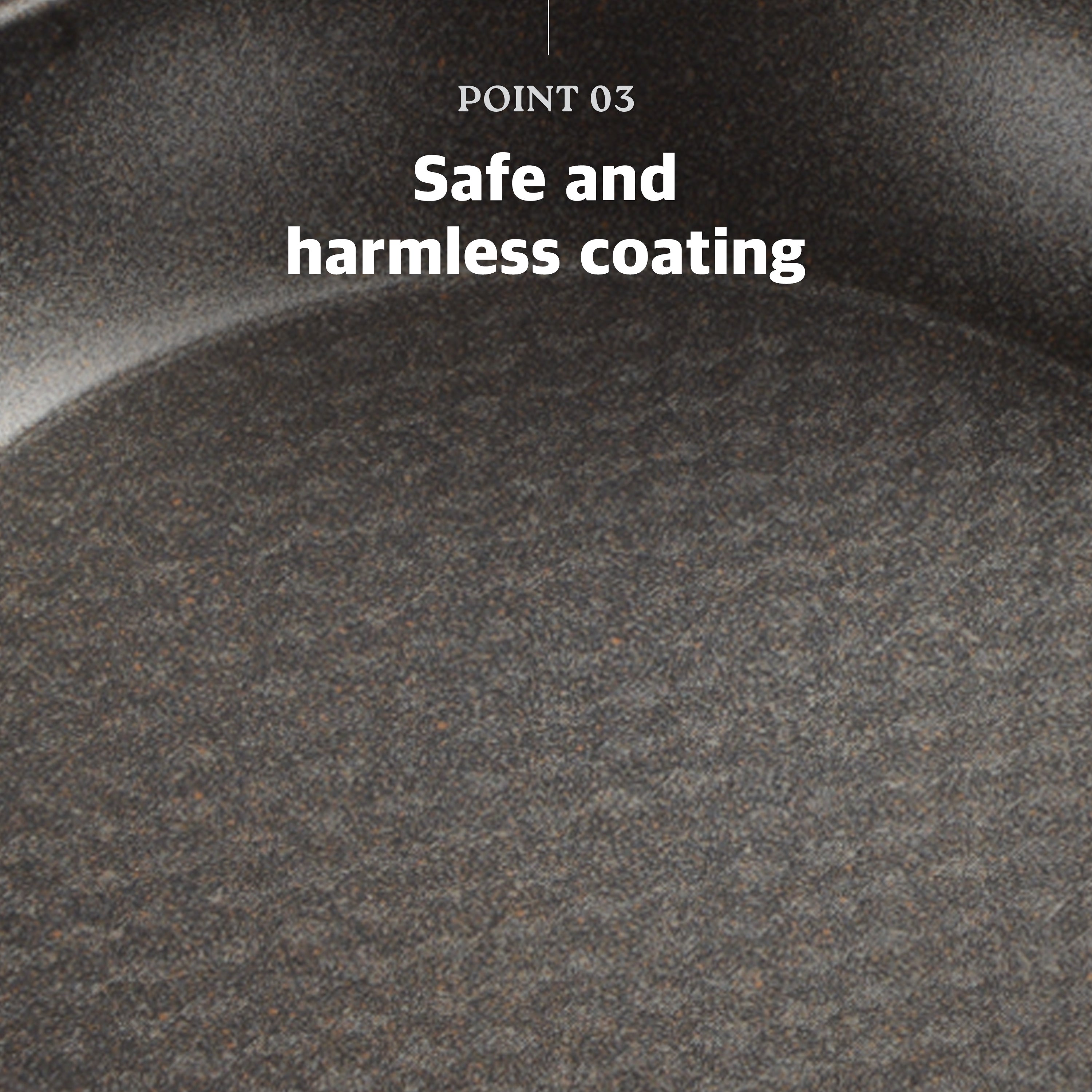 KOHAS 11" Prime Titanium Stone Coating Frying Pan, Black