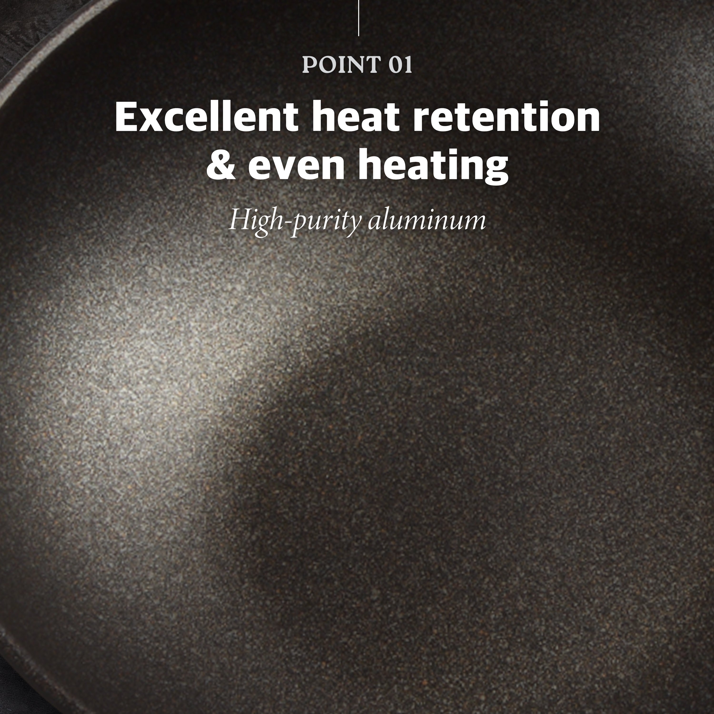 KOHAS Prime Titanium Stone Coating Wok Pan, Black (11.8"/12.6")