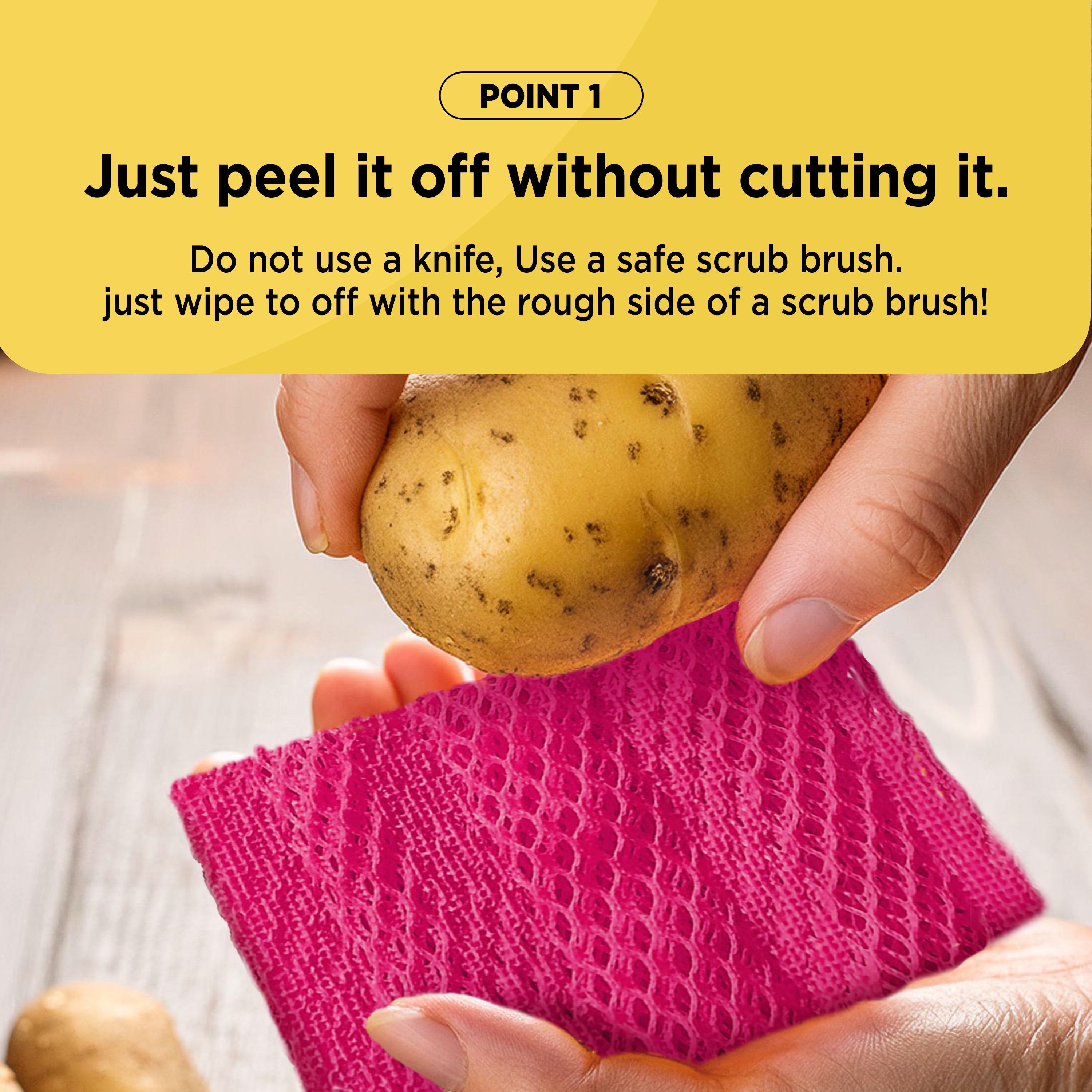 K-CORNSSIL PLA Potato Peeling Scrubber, 4pcs/pack
