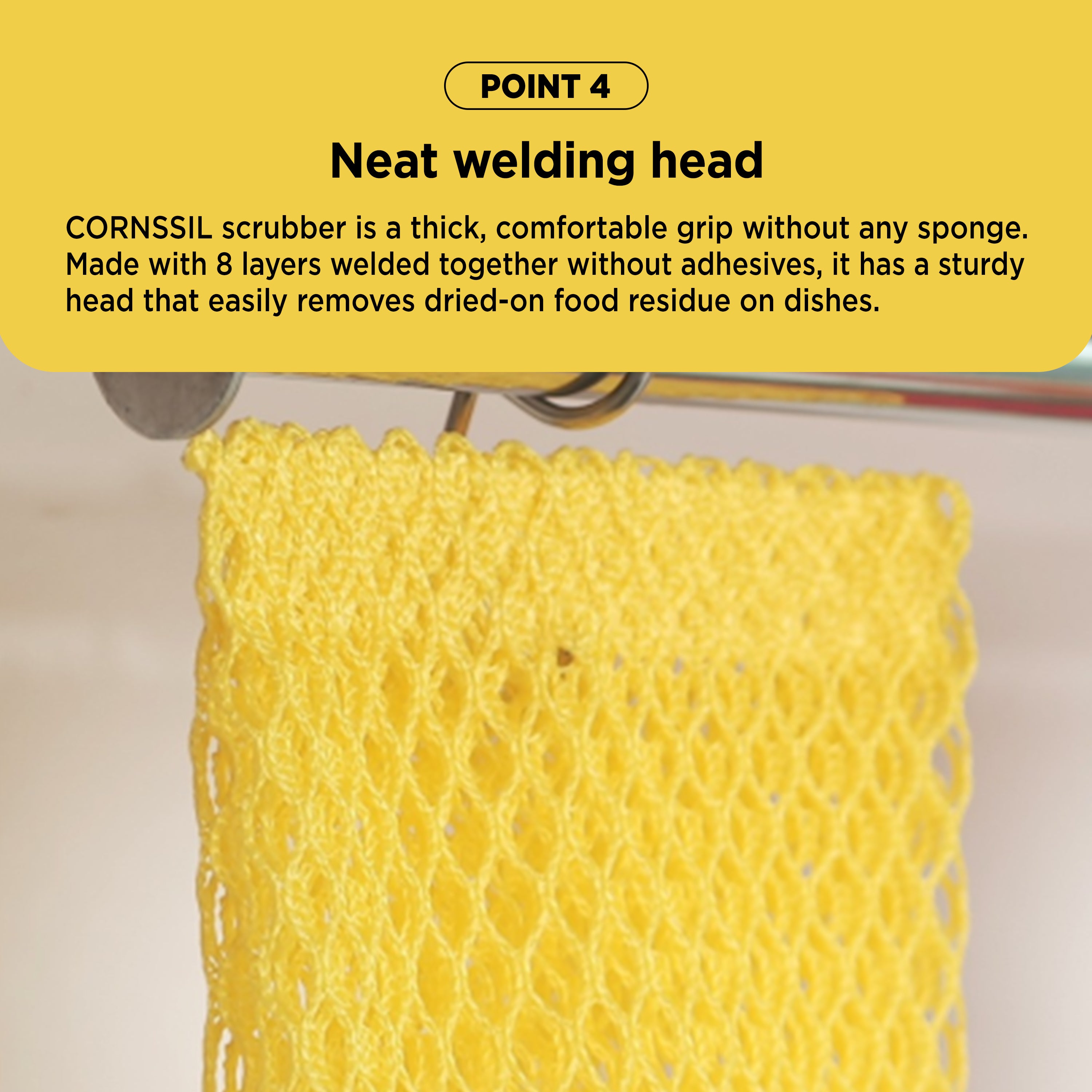 K-CORNSSIL PLA Mesh Net Scrubber, 5pcs/pack