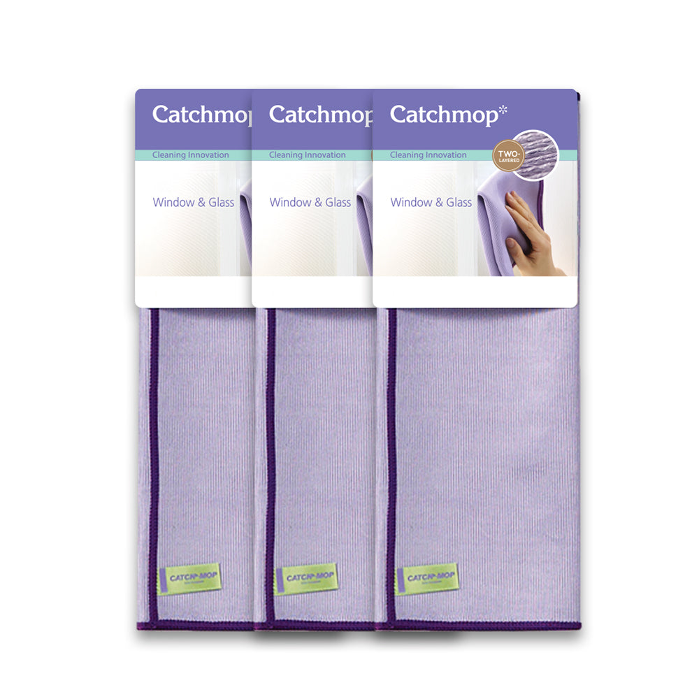Window & Glass Cloth, Double-sided, Residue-free, Easy to clean (3 sets)