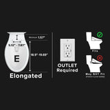 SmartBidet SB-1200 Advanced Electric Bidet Seat for Elongated Toilets with Remote Control (2 Types)