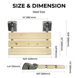 Bathroom Folding Shower Chair – Wall Mounted, Space-Saving Design, Hinoki Wood Seat, Aluminum Alloy Frame, Supports up to 350 lbs (160 kg) – Luxury Foldable Bench for Bathroom or Spa Use