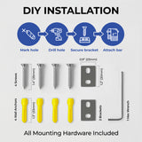 Bathroom Towel Bar – 20" Chrome-Finished Stainless Steel Wall Mount Rack with Mounting Kit – Rust-Resistant, Modern Design for Bathroom, Toilet, or Sink Area