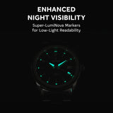 DWARD GMT Rover Automatic Watch with Dual Time Zone Function – Sapphire Crystal, 316L Stainless Steel - 4 Colors