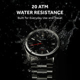 DWARD GMT Rover Automatic Watch with Dual Time Zone Function – Sapphire Crystal, 316L Stainless Steel - 4 Colors