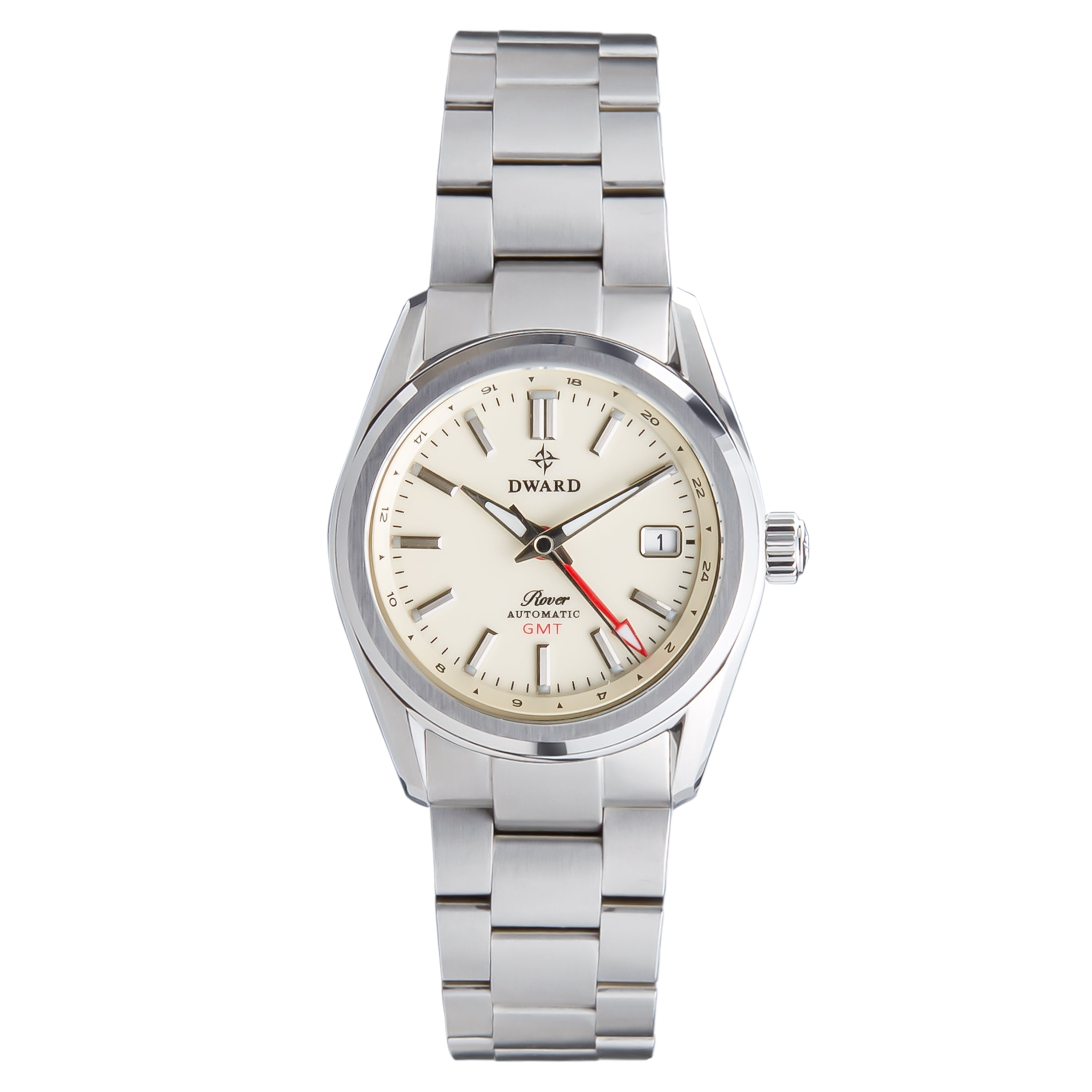 DWARD GMT Rover Automatic Watch with Dual Time Zone Function – Sapphire Crystal, 316L Stainless Steel - 4 Colors