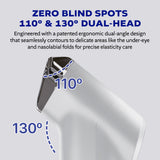 ECLADO Celvix Pro RF Facial Beauty Device, Dual-Angle 110° & 130° Ergonomic Head, 3 Custom Care Modes with LED Light Therapy, Professional Home Skincare Tool for Firm-Looking, Smooth-Looking Skin, Blue & White