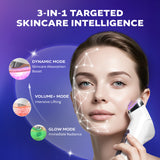 ECLADO Celvix Pro RF Facial Beauty Device, Dual-Angle 110° & 130° Ergonomic Head, 3 Custom Care Modes with LED Light Therapy, Professional Home Skincare Tool for Firm-Looking, Smooth-Looking Skin, Blue & White