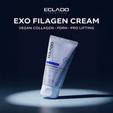 ECLADO Exo Filagen Cream, Collagen Facial Moisturizer with Plant Exosome & PDRN, Nourishing Hydration for Soft, Smooth-Looking and Healthy-Looking Skin, Daily Face Cream, 100 g / 3.53 oz