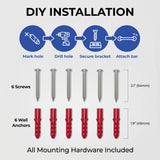 Stainless Steel Wall-Mounted Grab Bar – Heavy Duty 32mm (1.26 inch) Safety Handrail for Bathroom, Shower, Toilet – Elderly, Pregnant, Disabled Support Handle