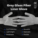 Grey Glass Fiber Liner Glove XL(XL,L,M,S 4 size)
