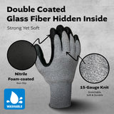 Grey Span-Nylon Glove - Black NITRILE Foam Palm coated XL(XL,L,M,S 4size)