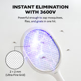 Battery-Powered Rechaegeable  Electric 2-in-1 Bug  Swatters & Zapper