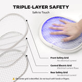 Battery-Powered Rechaegeable  Electric 2-in-1 Bug  Swatters & Zapper