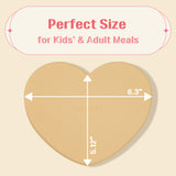 LOVEAT Heart Baby Lunch Box 15.2 fl oz (450 ml) – Silicone Suction Divided Plate for Toddlers and Kids, BPA Free Feeding Dish with Lid, Microwave and Dishwasher Safe-3colors