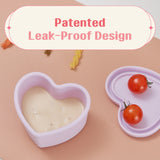 LOVEAT Heart Bowl 8.5 fl oz (250ml) – Patented Leak-Proof Baby Food Storage Container, Microwave Freezer and Oven Safe, BPA-Free for Weaning and Toddler Feeding -6 Colors