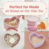 LOVEAT Heart Bowl 8.5 fl oz (250ml) – Patented Leak-Proof Baby Food Storage Container, Microwave Freezer and Oven Safe, BPA-Free for Weaning and Toddler Feeding -6 Colors