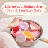 LOVEAT Heart Bowl 8.5 fl oz (250ml) – Patented Leak-Proof Baby Food Storage Container, Microwave Freezer and Oven Safe, BPA-Free for Weaning and Toddler Feeding -6 Colors