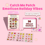 CATCH ME PATCH Emoticon Holiday Vibes – Hydrocolloid Pimple Patch with Fun Holiday Designs, Ultra-Thin & Waterproof, 36 Spot Covers