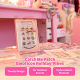 CATCH ME PATCH Emoticon Holiday Vibes – Hydrocolloid Pimple Patch with Fun Holiday Designs, Ultra-Thin & Waterproof, 36 Spot Covers