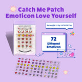 CATCH ME PATCH Emoticon Love Yourself – Hydrocolloid Spot Cover Patches with Cute Emoticon Designs, Waterproof & Ultra-Thin, 72 Count