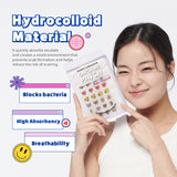 CATCH ME PATCH Emoticon Love Yourself – Hydrocolloid Spot Cover Patches with Cute Emoticon Designs, Waterproof & Ultra-Thin, 72 Count