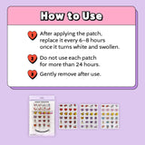 CATCH ME PATCH Emoticon Love Yourself – Hydrocolloid Spot Cover Patches with Cute Emoticon Designs, Waterproof & Ultra-Thin, 72 Count