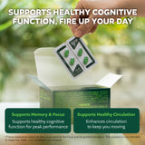 MEMORYTURN Ginkgo Biloba & Lion's Mane Mushroom Dietary Supplement, Memory & Circulation Support, Vitamin B Complex, Probiotics, 60-Day Supply