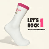 Michelo Learns DESIRE Let’s Rock 1 – Statement Socks / Unisex, White