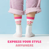 Michelo Learns DESIRE Let’s Rock 1 – Statement Socks / Unisex, White