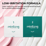 Minilong Eyelash Perm (1st Agent, 2nd Agent: 1g each - 10 Sets) - gentle, low-odor, irritation-free formula with naturally derived ingredients for safe, long-lasting curls