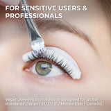 Minilong Eyelash Perm (1st Agent, 2nd Agent: 1g each - 10 Sets) - gentle, low-odor, irritation-free formula with naturally derived ingredients for safe, long-lasting curls