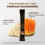 NOGUNGDONGCHUNGHACHO Lion's Mane Mushroom & Cordyceps Daily Wellness Stick, Premium Korean Herbal Extract, Natural Ingredients, Convenient Liquid Stick, 30 Daily Servings