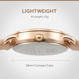 SIARGO SG-002 SWB Caper Collection 28mm Women’s Quartz Watch with Italian Leather Strap - 2 Colors