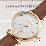 SIARGO SG-002 SWB Caper Collection 28mm Women’s Quartz Watch with Italian Leather Strap - 2 Colors