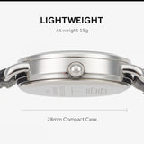 SIARGO SG-002 SWB Caper Collection 28mm Women’s Quartz Watch with Italian Leather Strap - 2 Colors