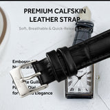 SIARGO Fennel 19mm Petite Watch with Guilloché Brass Case, Sapphire Glass, Cowhide Leather Strap, and Swiss Ronda Quartz Movement (Silver & Casual Black)
