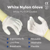 White Nylon Glove - White PU TOP coated XL(XL,L,M,S 4size)