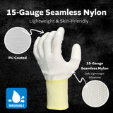 White Nylon Glove - White PU TOP coated XL(XL,L,M,S 4size)