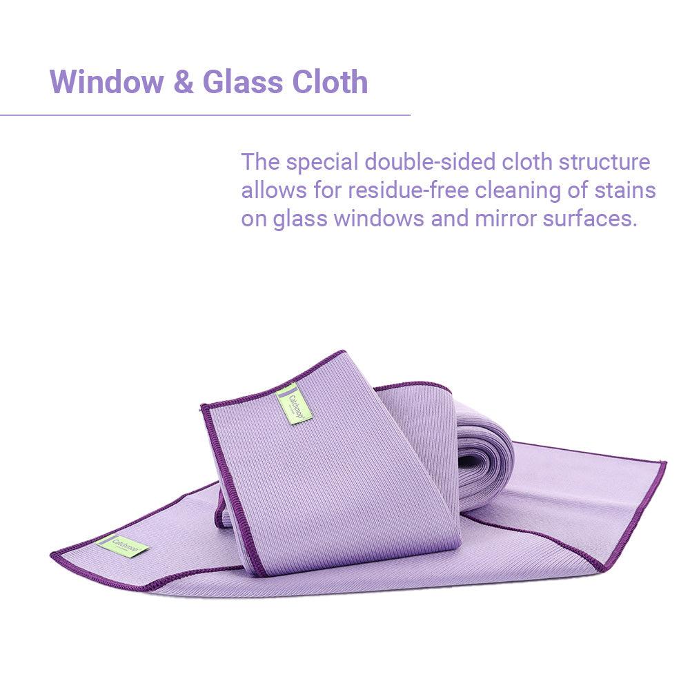 Window & Glass Cloth, Double-sided, Residue-free, Easy to clean (3 sets)