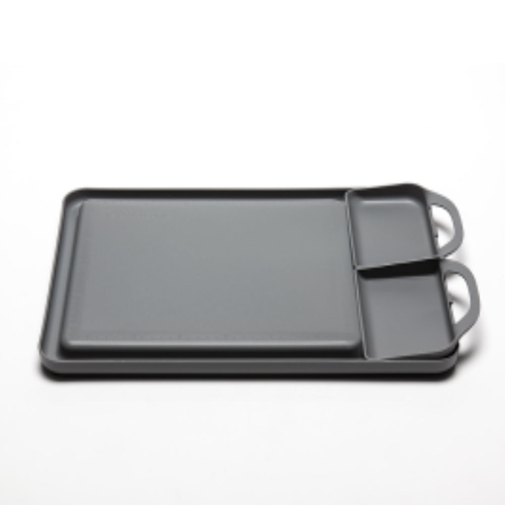 Double Save S Non-Slip Removable Compartments and Grooves to Prevent Spills Dishwasher Safe Cutting Board & Serving Tray