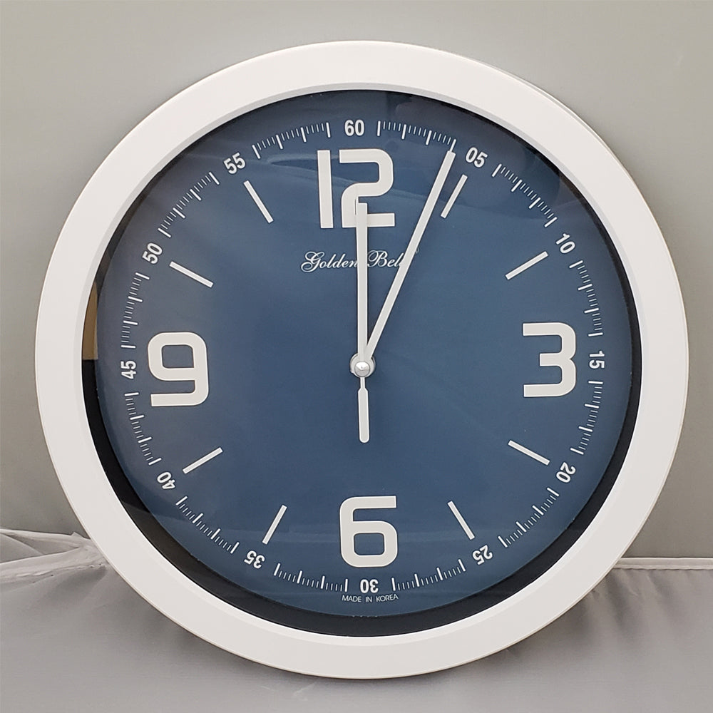 Silent Non-Ticking 11.8" in Diameter Wall Clock (BLUE)