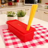 BPA-free Microwaveable Pasta and Noodle Cooker Red