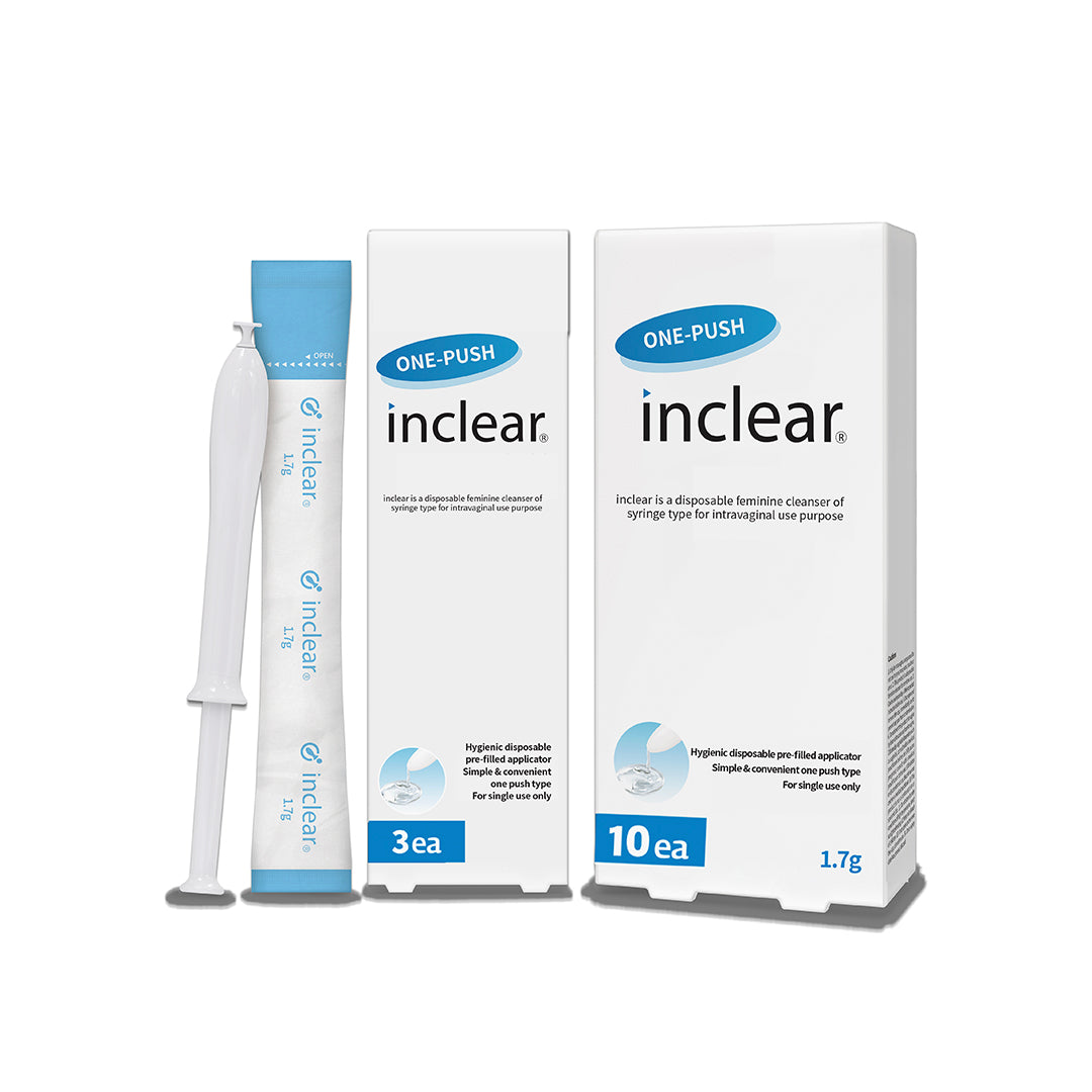 disposable syringe type vaginal cleanser INCLEAR substantially effective at relieving odor, itching, irritation, abnormal discharge and preventing vaginal inflammation