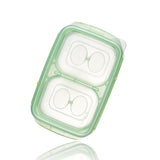 Easily Pop Out 2 Compartments Tray with Lid Green