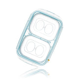 Easily Pop Out 2 Compartments Tray with Lid Green