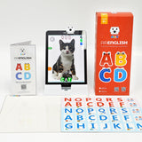 Pre-school AR English learning tool with app and alphabet card