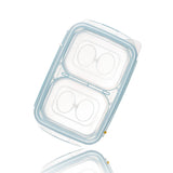 Easily Pop Out 2 Compartments Tray with Lid Green
