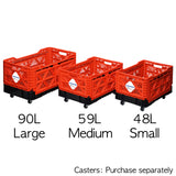 SmartCrateCart 48 Liter (12.7 Gallon) All-Purpose Collapsible and Stackable Storage Crate